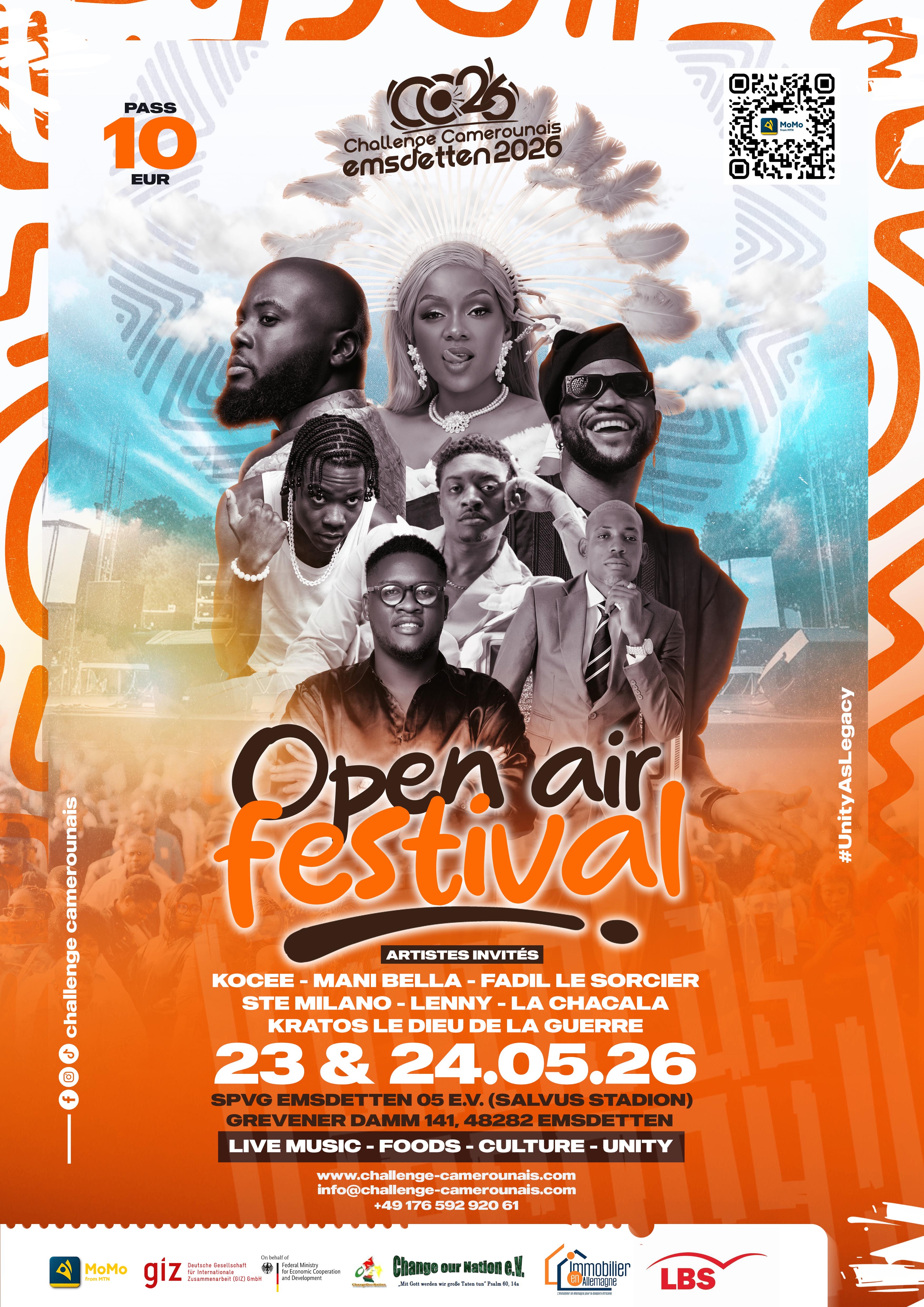 Open Air Festival Challenge Camerounais Emsdetten 2026