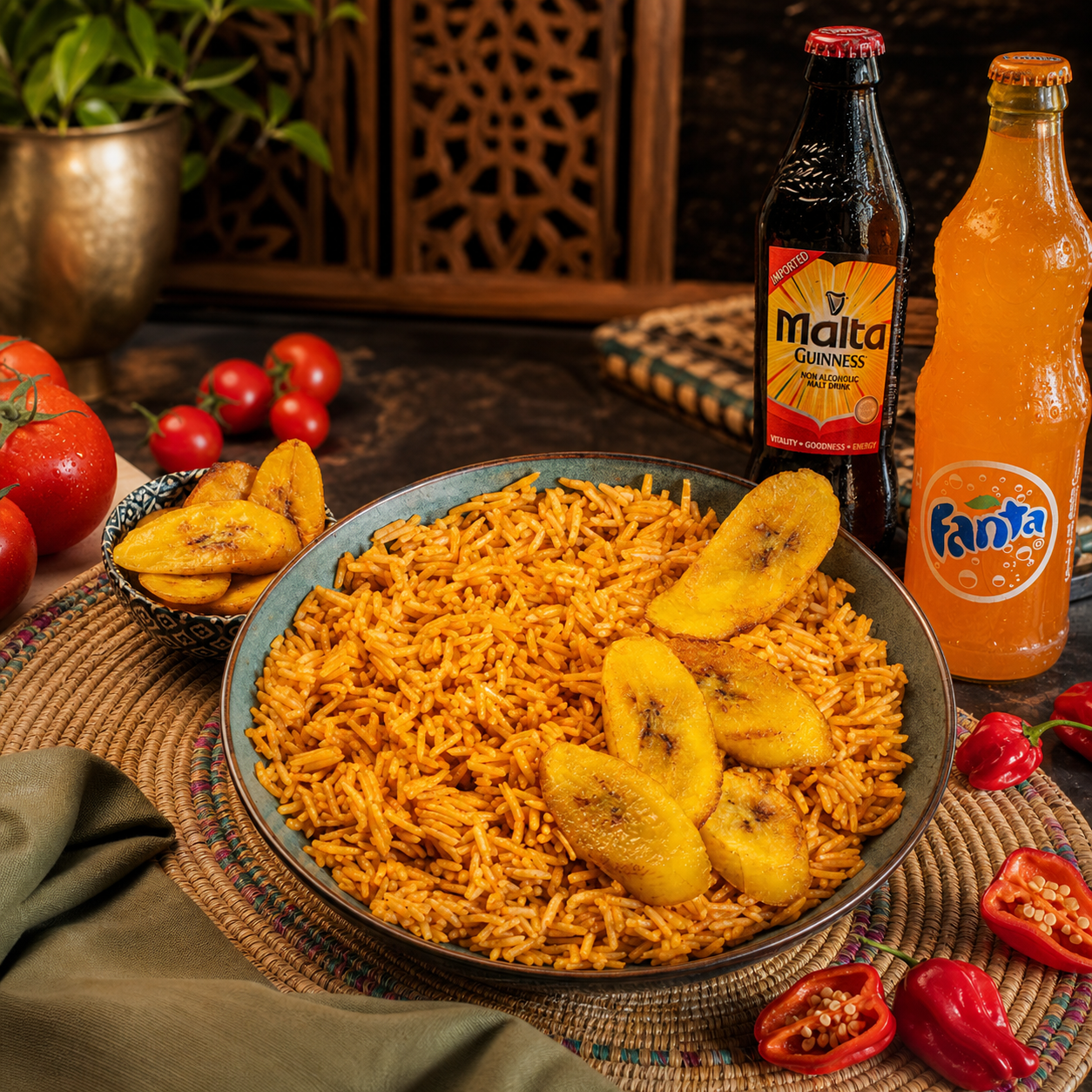 Jollof Rice with Plantain