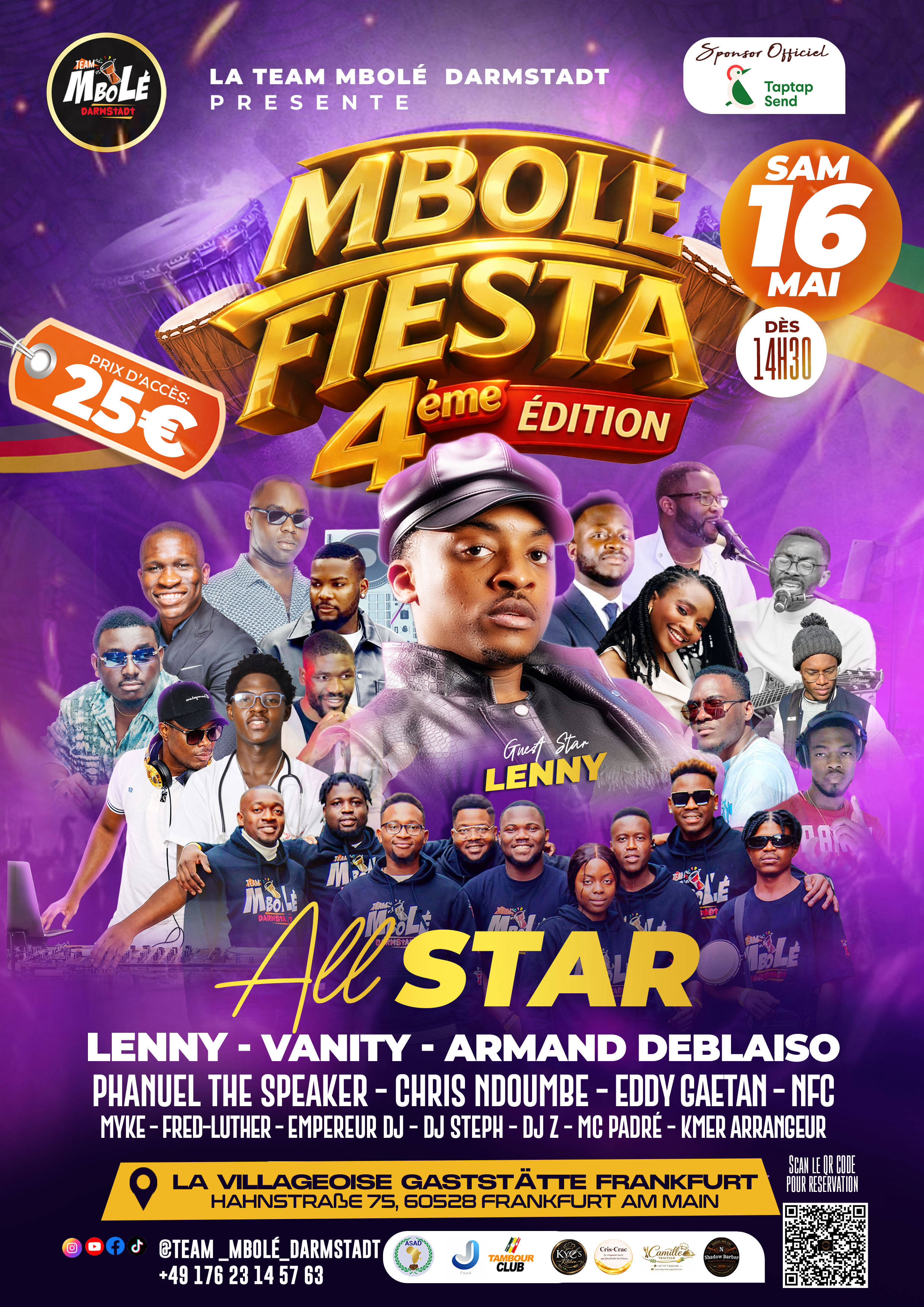 Mbolé Fiesta 4 in Frankfurt am Main mit Lenny am 16. Mai