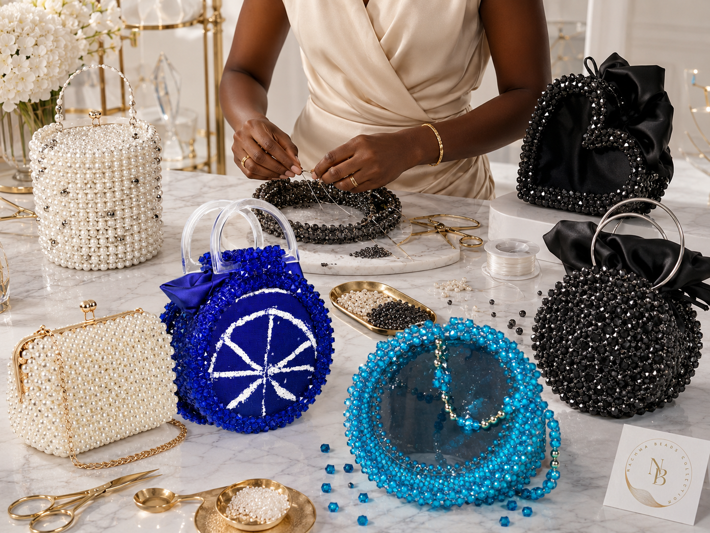 Perlenhandtaschen und Accessoires – Exquisites Handwerk ✨👜