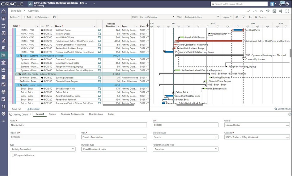 Planning Primavera P6