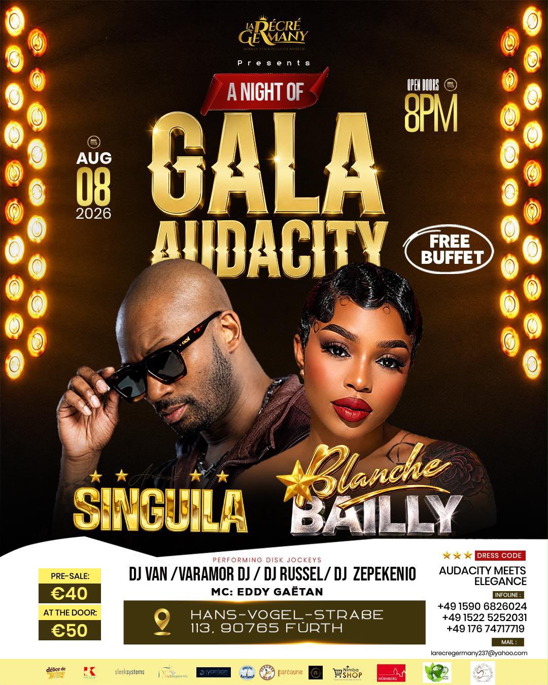 Gala Audacity in Fürth – Singuila & Blanche Bailly – 8 August 2026