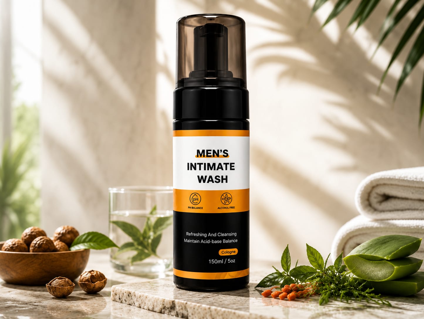 Nettoyant moussant intime pour hommes