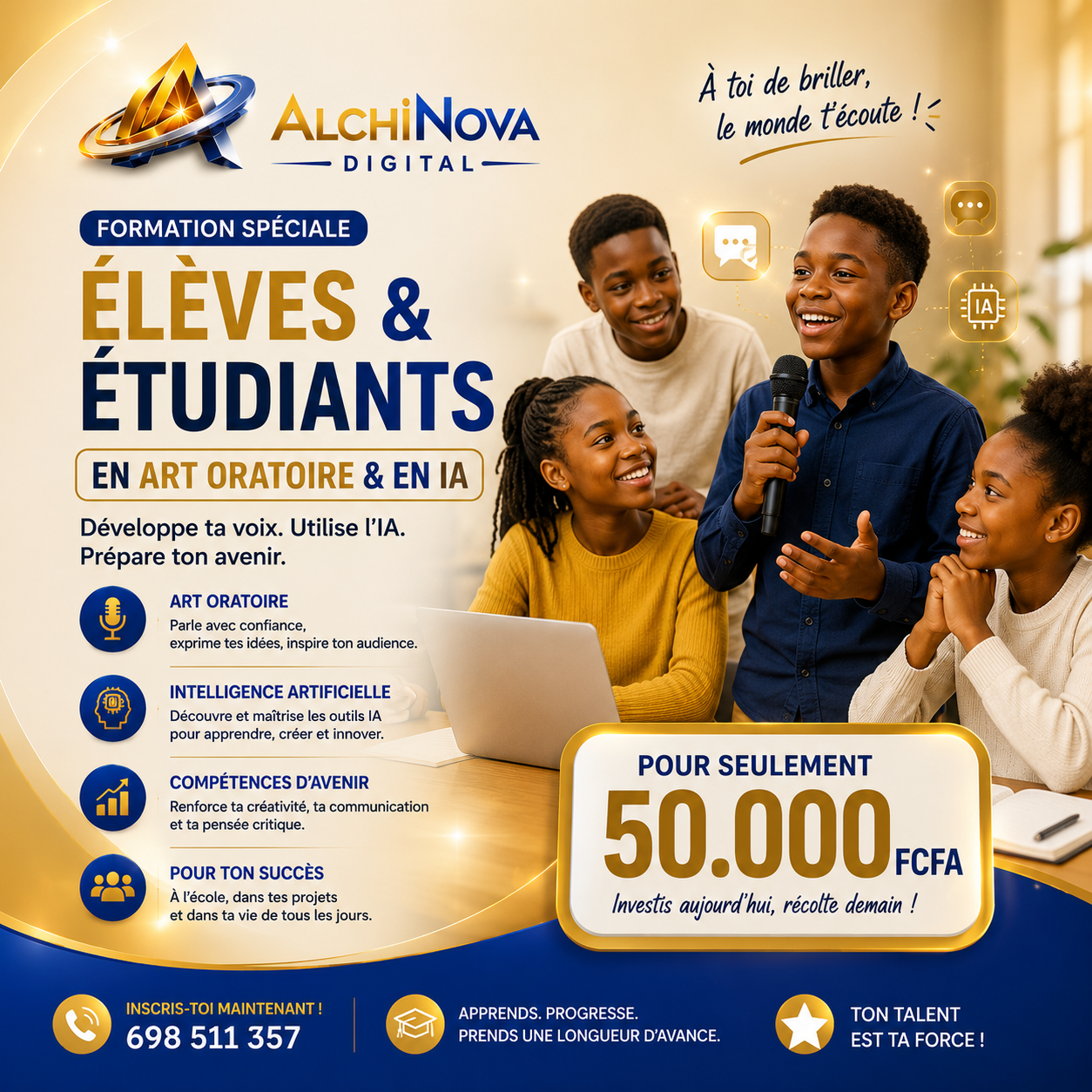 Special Public Speaking & AI Training for Pupils and Students