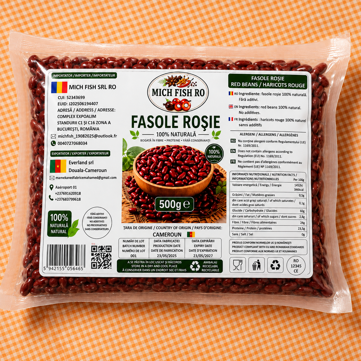 Cameroonian Red/Black Beans 500 g