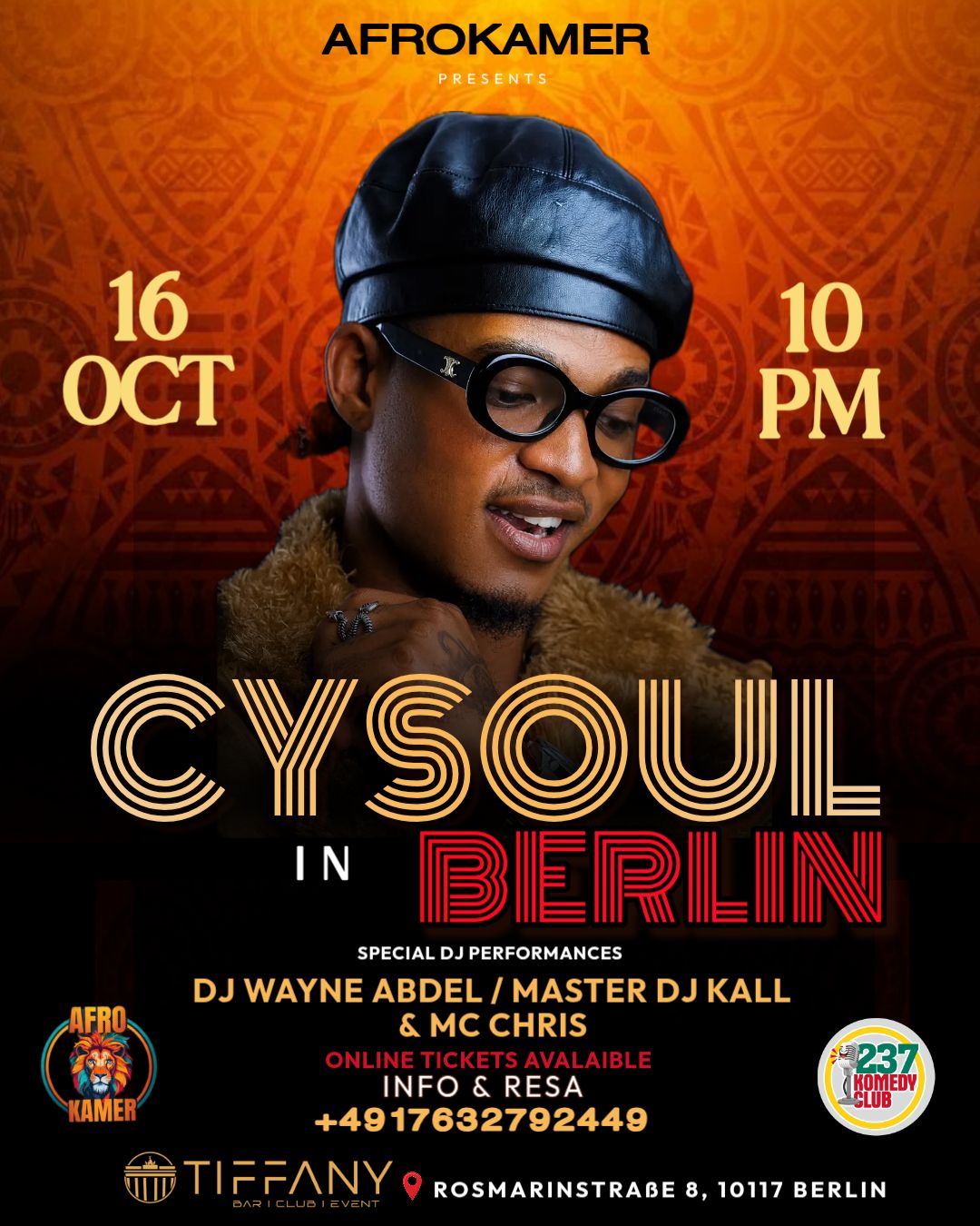 Cysoul in Berlin – 16 octobre 2026