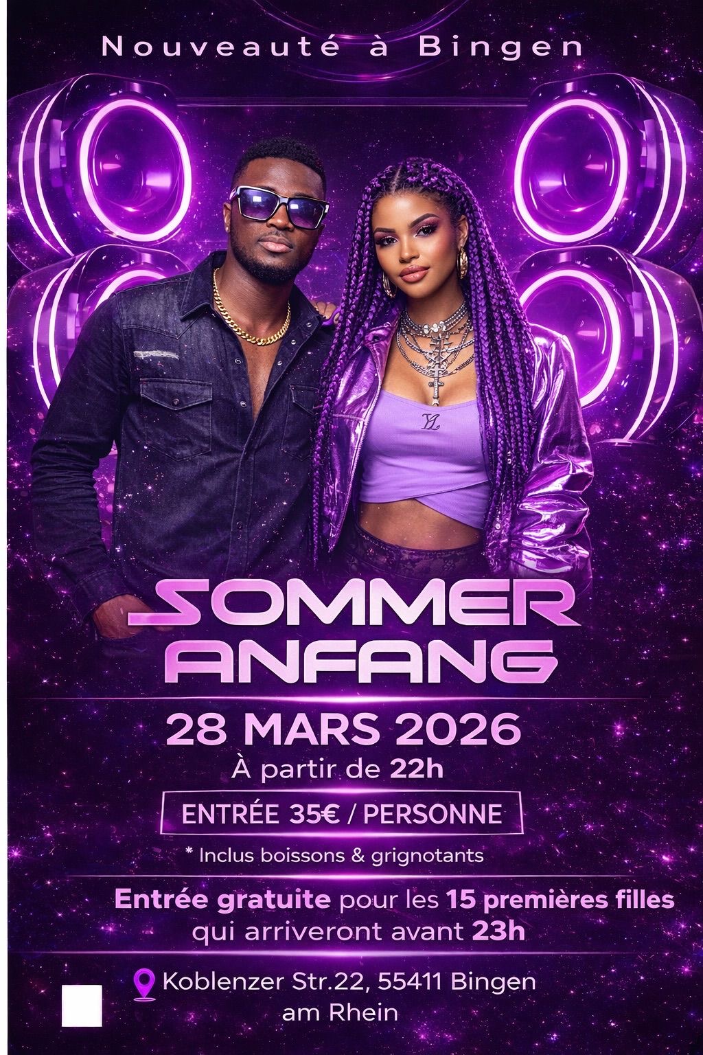 Soirée Sommer Anfang à Bingen am Rhein – Party du 28 mars 2026