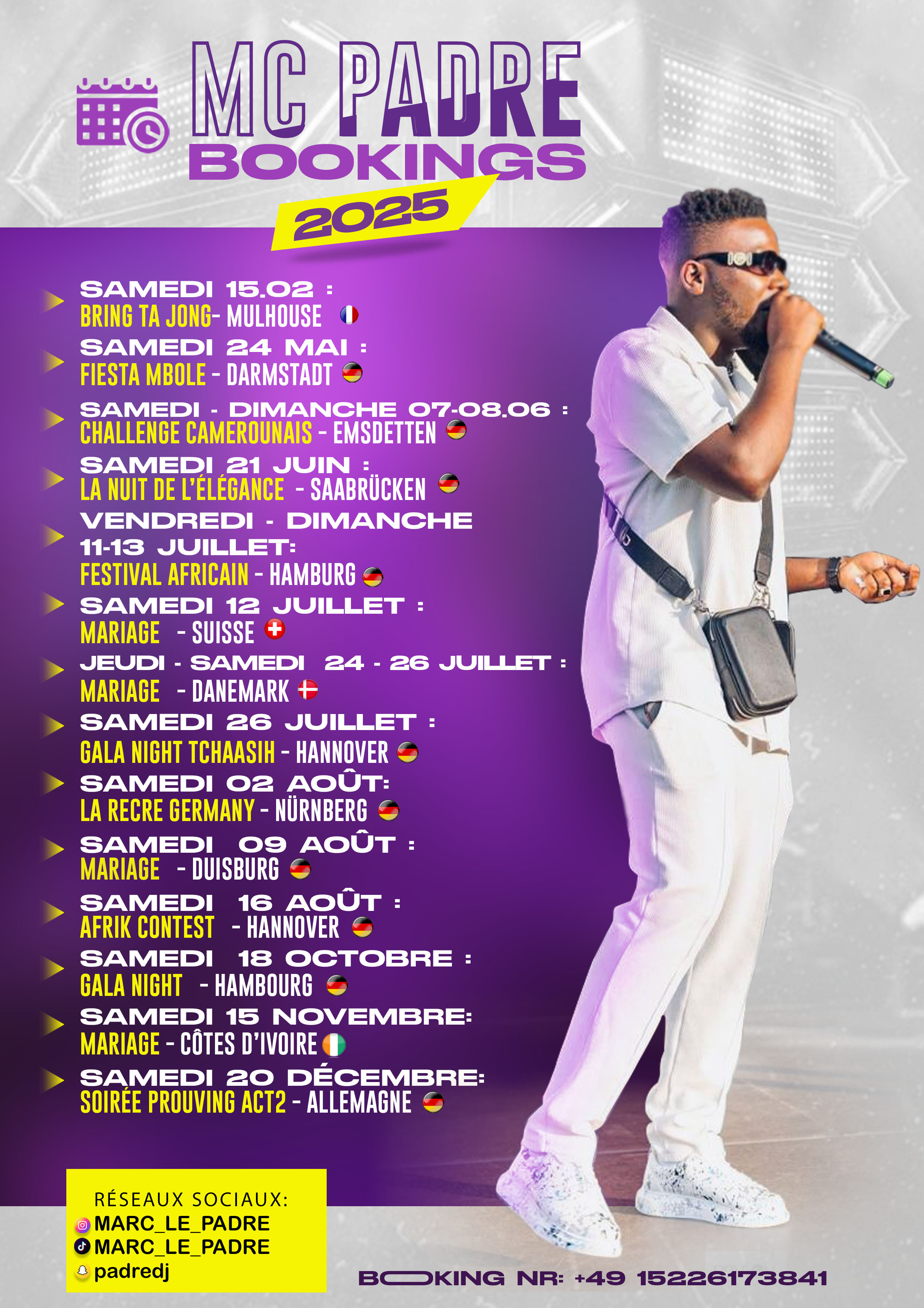 MC PADRE BOOKING 2025