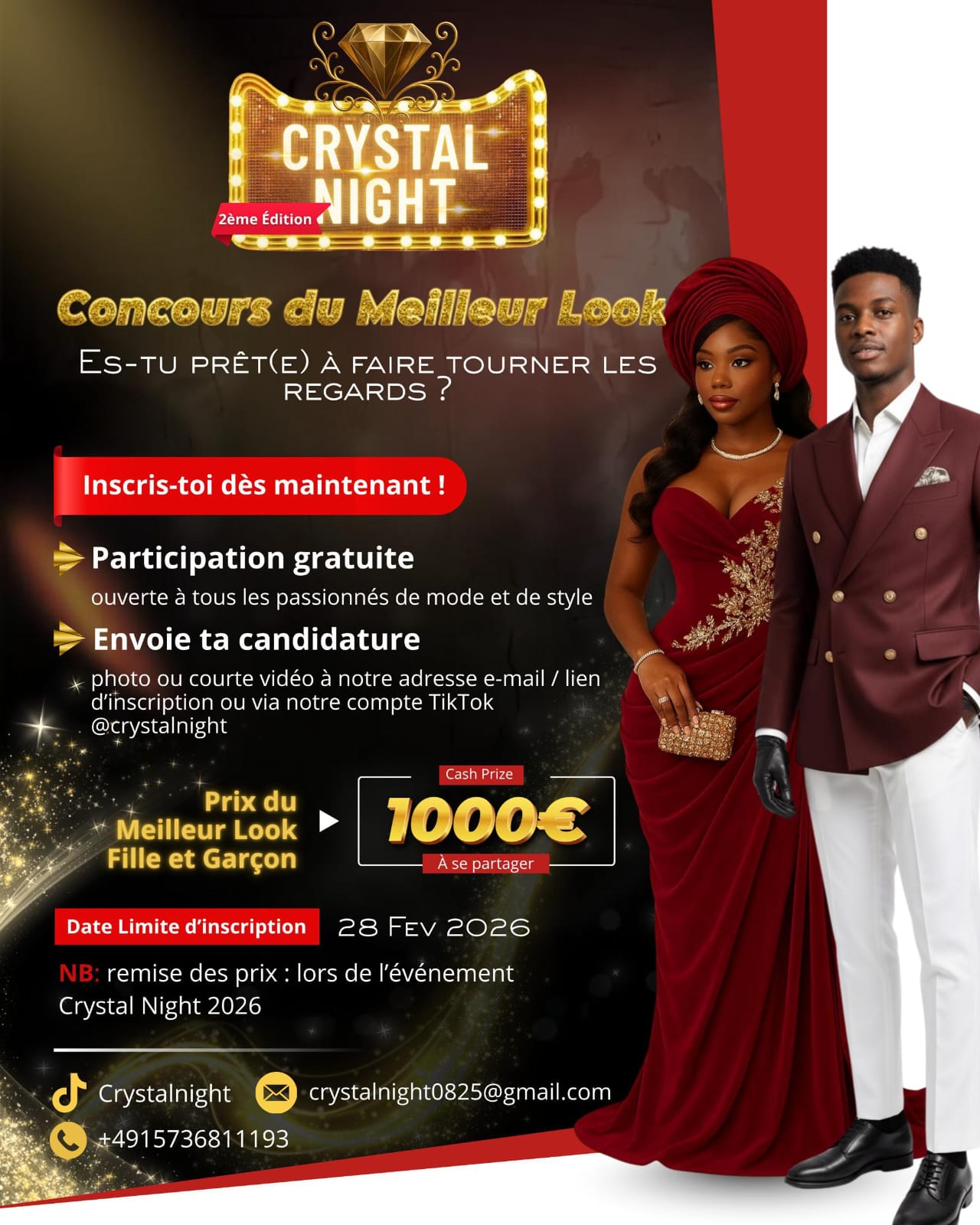 Crystal Night 2026 : Concours du Meilleur Look & Prix 1000€