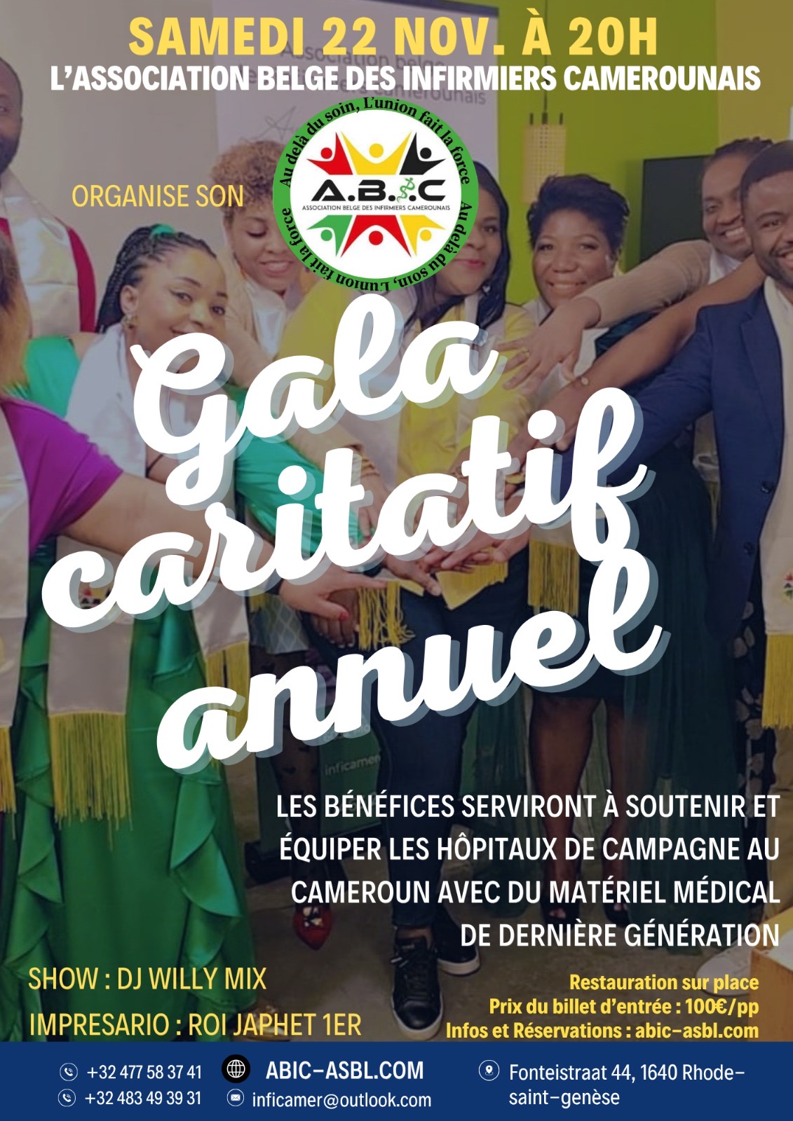 Gala Caritatif Annuel de l’ABIC - Rhode-Saint-Genèse 2025