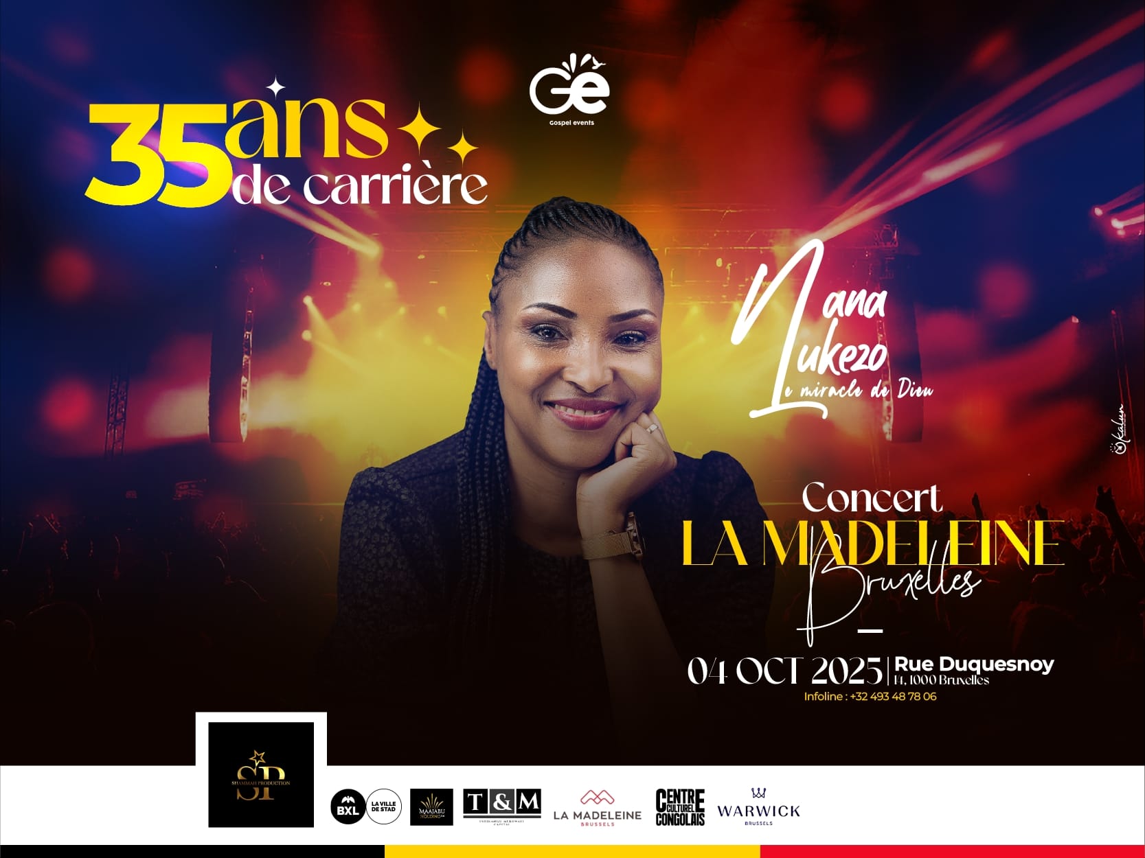 Hero image for Nana Lukezo Live in Brussels –35 Years of Career Celebration