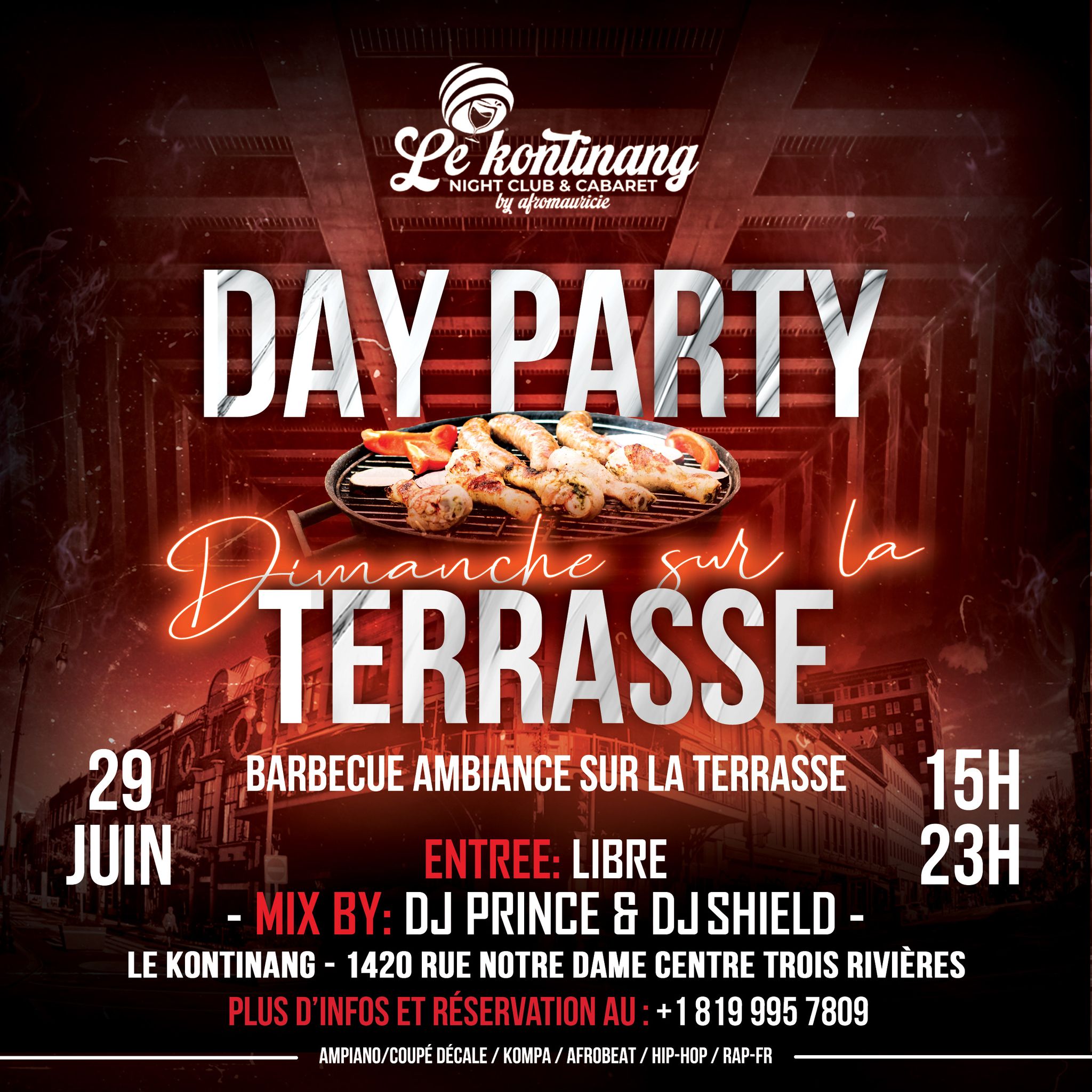 Day Party Terrasse Trois-Rivières – BBQ & DJs