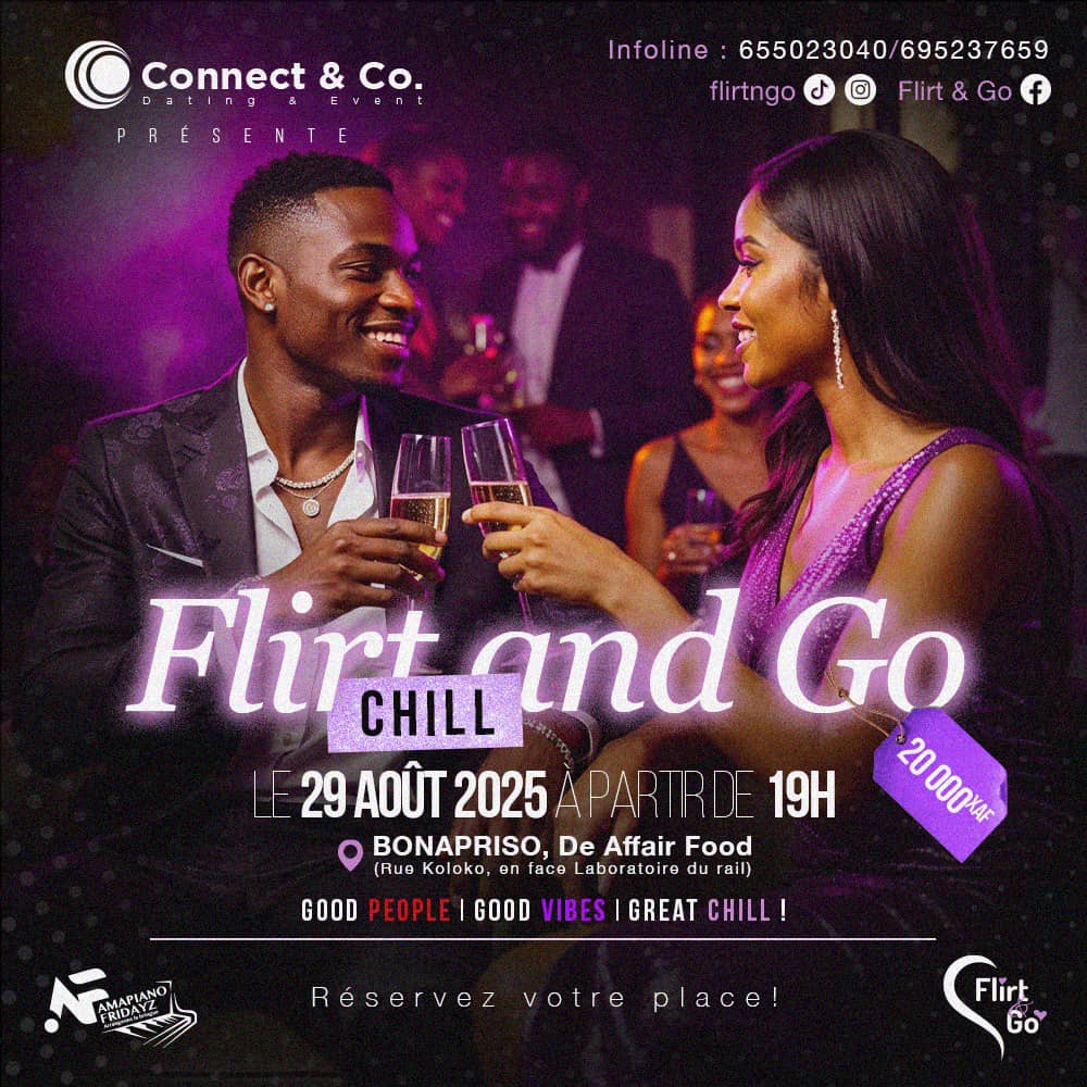 Flirt & Go Chill – Bonapriso, 29 août 2025
